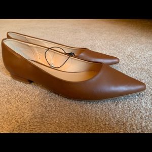 Express Brown Pointed Toe Flats